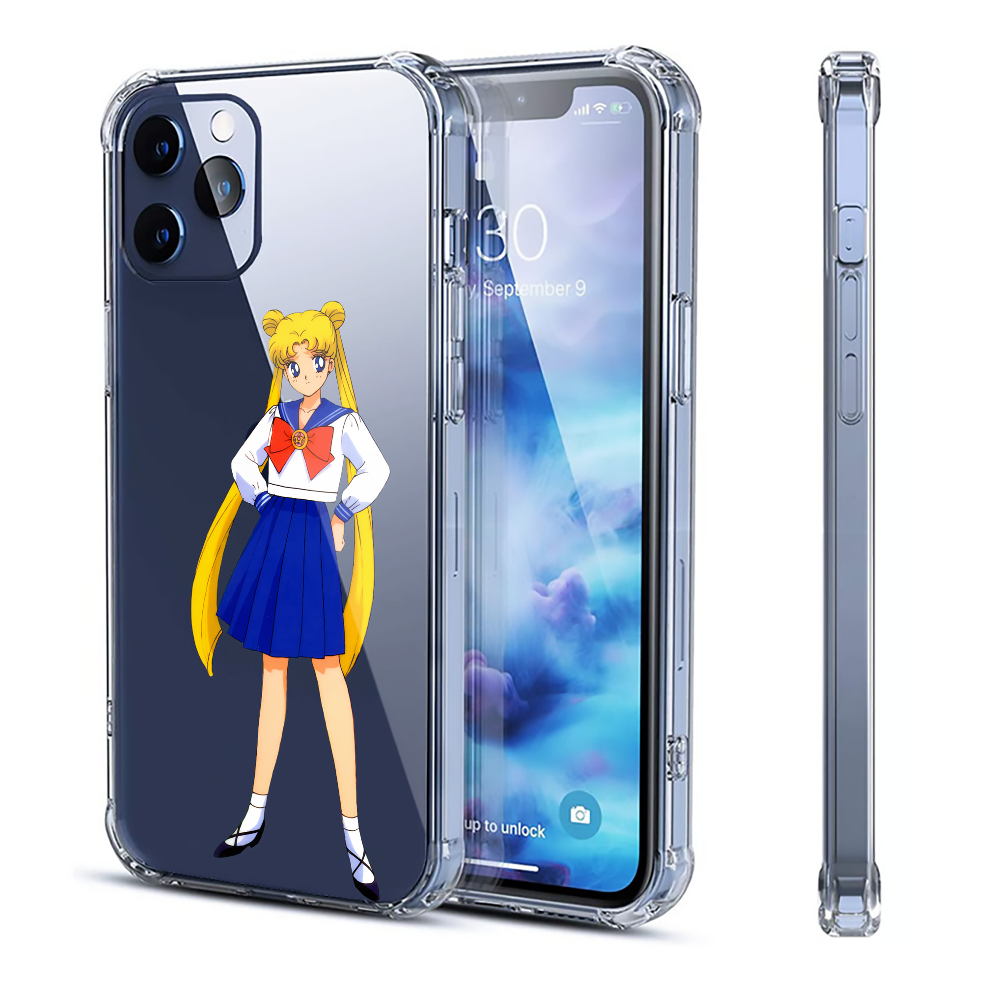 （画像用） 美少女戦士セーラームーン 愛野 美奈子 あいの みなこ Sailor Moon Aino Minako 【iPhone 12シリーズ対応】透明スマホケース（クリアソフトケース）